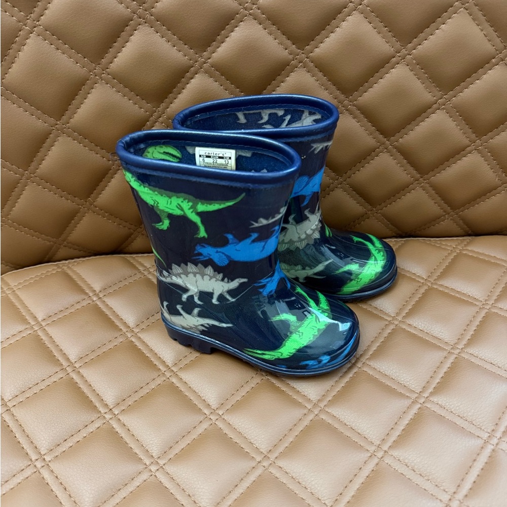 Carter’s Kids Toddler Dinosaur Rain Boots - size 6